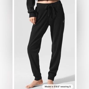 ALO Yoga Black Ribbed Pants
